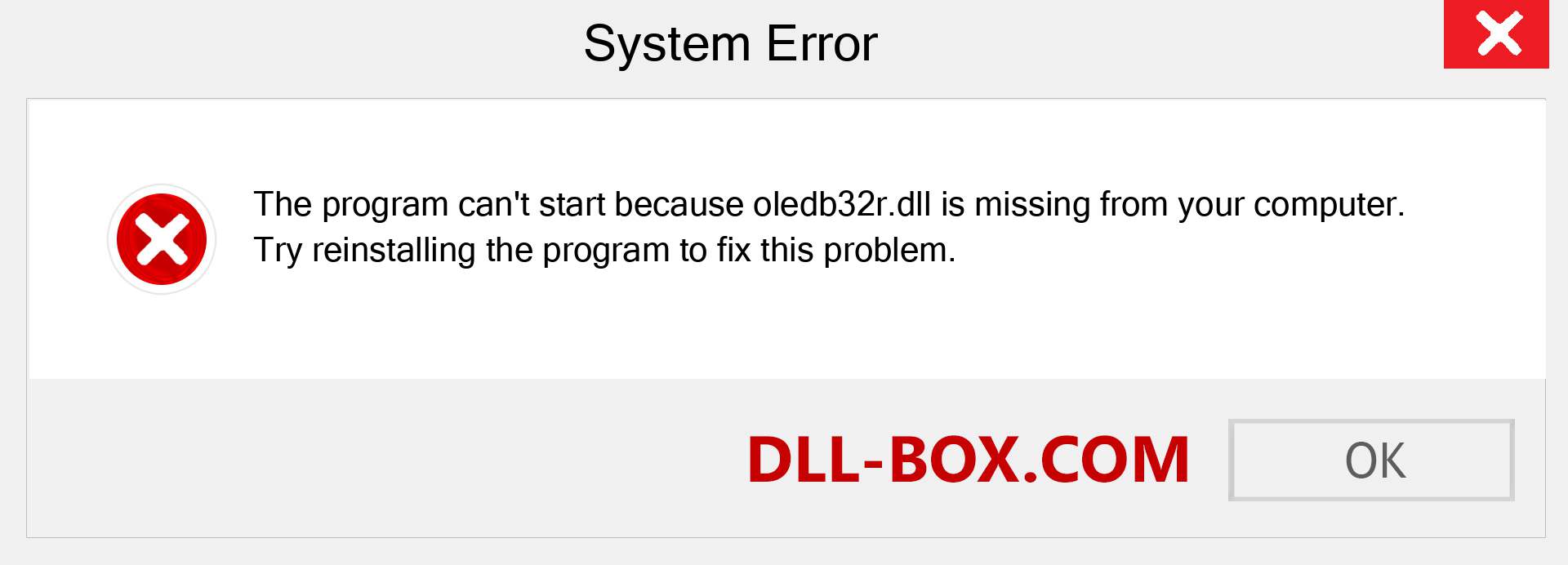  oledb32r.dll file is missing?. Download for Windows 7, 8, 10 - Fix  oledb32r dll Missing Error on Windows, photos, images